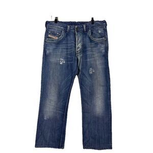 Y2K Vintage DIESEL Lemmen Jeans Mens‎ 33X29 Bootcut Italy RARE Selvedge